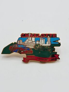 CHEESECAKE FACTORY PIN CHARLOTTE NC OPENING STAFF NASCAR RACE CAR CITY SCAPE